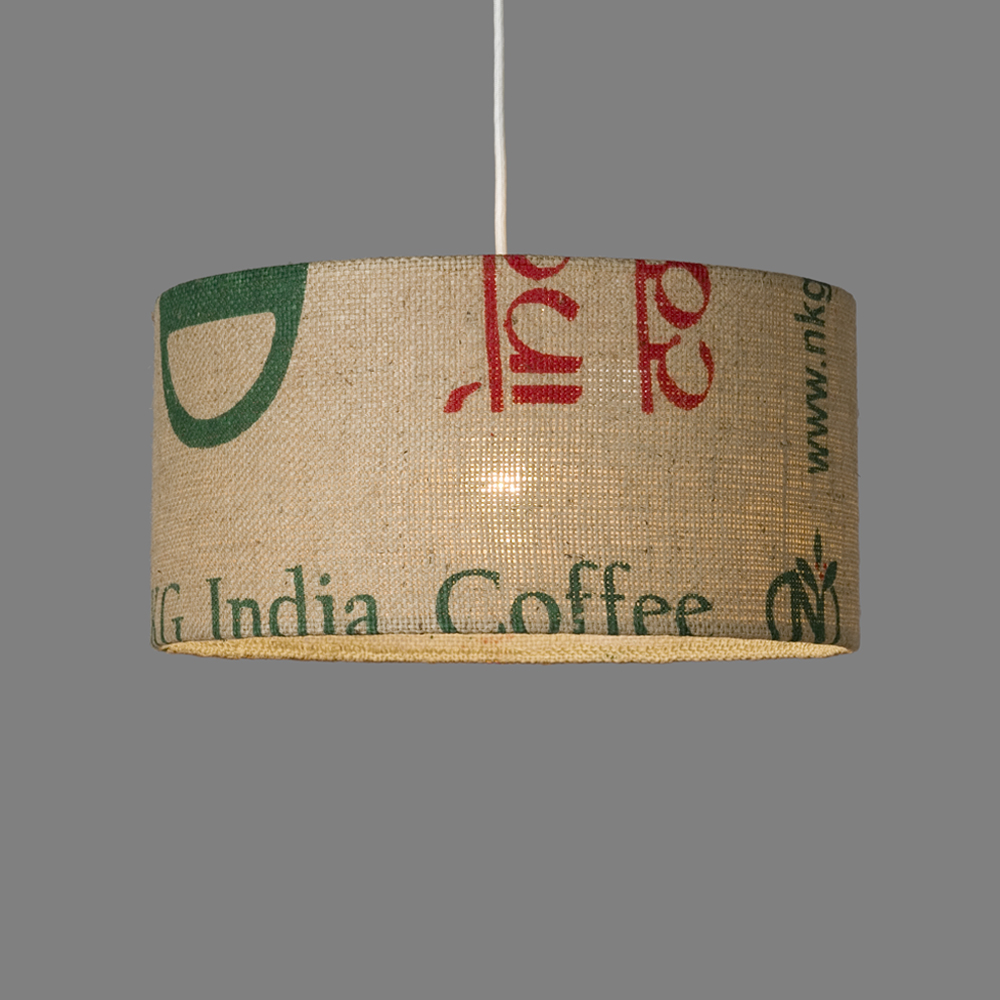 Kaffeesack Upcycling Lampe