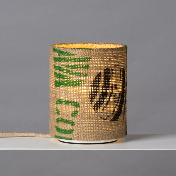 Lampe aus Kaffeesack
