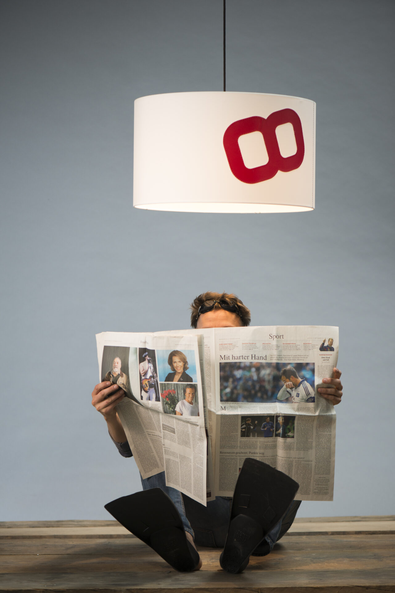 LUMBONO Lifestylebilder Achterschiff60 Deckenleuchte Heimathafen Zeitung