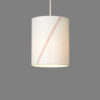 Pendelleuchte weiss - rot upcycling
